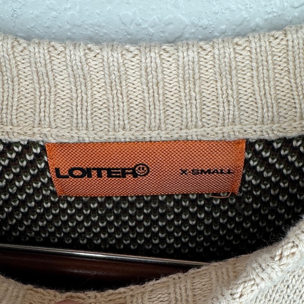 LOITER Rodeo Knit Sweater Men’s XS | Graphic Distressed Streetwear Pullover - Picture 3 of 15